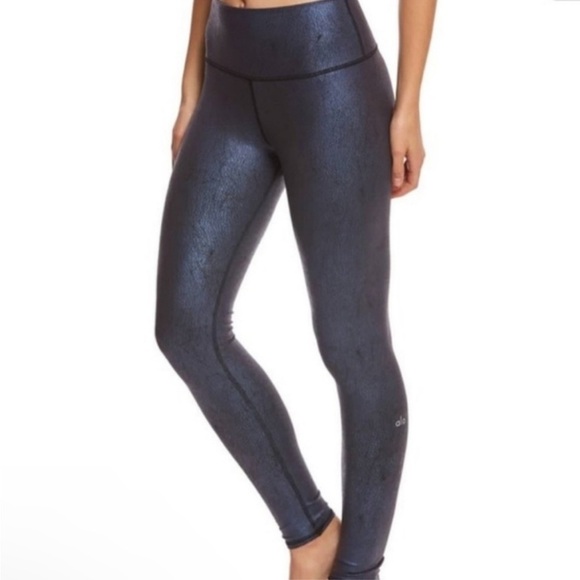 ALO Yoga Metallic Airbrush High Waist Leggings Size Small - Picture 2 of 8